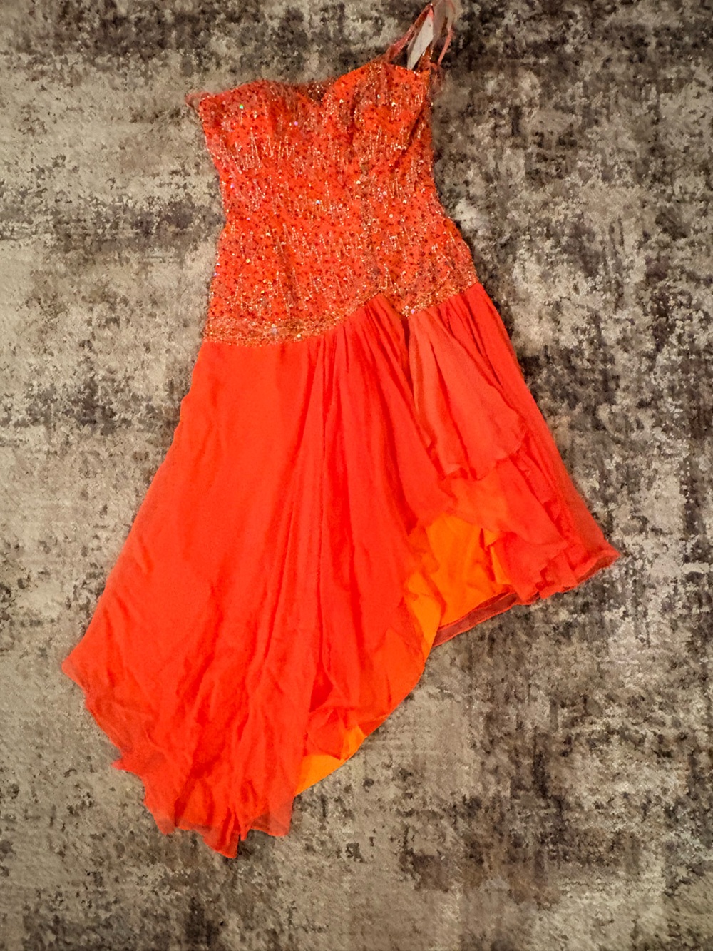 Orange Embellished Women’s Skirt